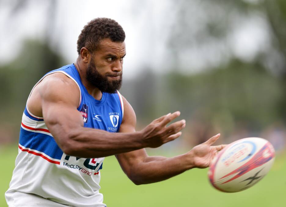 ON DECK: Fijian centre Luke Nadurutalo will make his debut for the Hunter Wildfires in a trial against Manly at Marcellin Park on Saturday. Picture: Jonathan Carroll