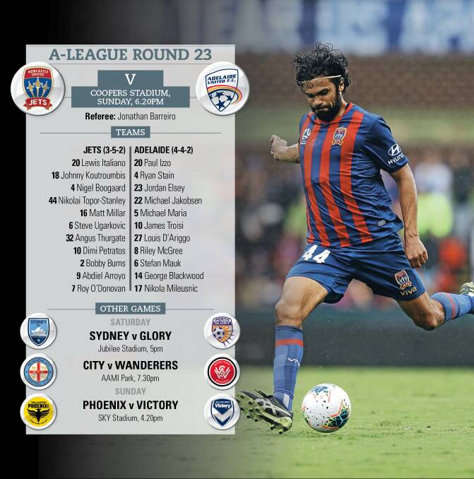 POSITIVE: Defensive iron man Nikolai Topor-Stanley says the Jets have not given up on making a push for the A-League play-offs. Picture: Jonathan Carroll