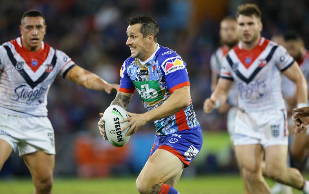 SET TO FLY: Mitchell Pearce has asked for a release from the final year of his comtract with Newcastle. Picture: Jonathan Carroll