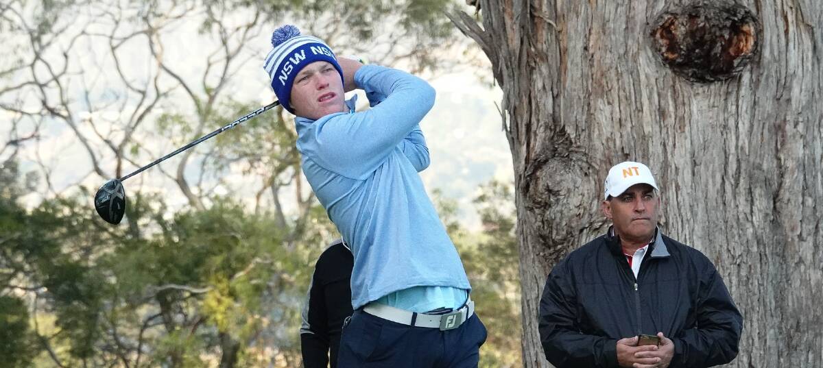 STRONG: Charlestown teenager Jye Pickin was unbeaten in his four matches for NSW at the interstate series in Tasmania. Picture: David Tease (Golf NSW). 