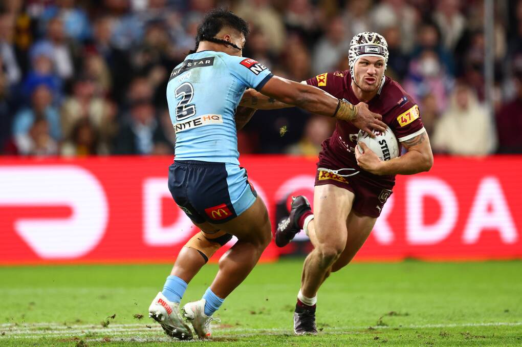 Knights captain Kalyn Ponga has been overlooked by Queensland for the sreies opener against NSW. Pictuire Getty Images 