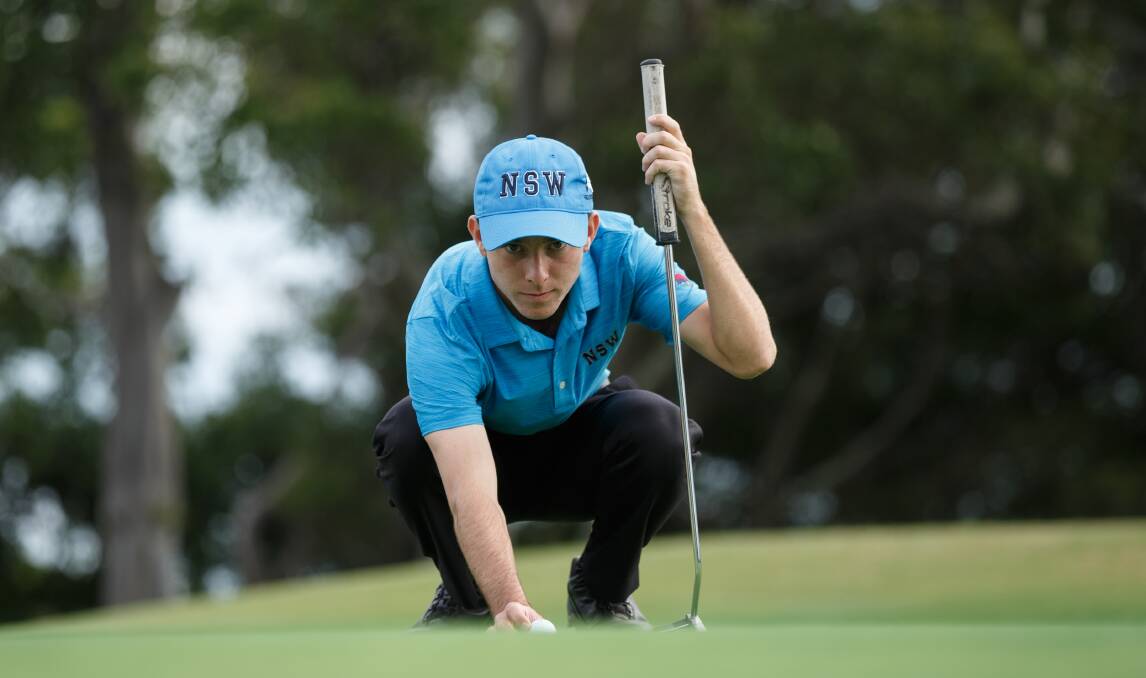 IN CONTENTION: Josh Robard is two strokes off the pace at the South Australian Junior Championships.