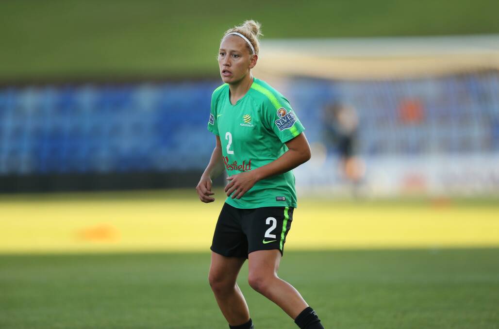 REWARDED: Gema Simon at Matildas training during the Cup of Nations tournament earlier this year. Picture: Jonathan Carroll.