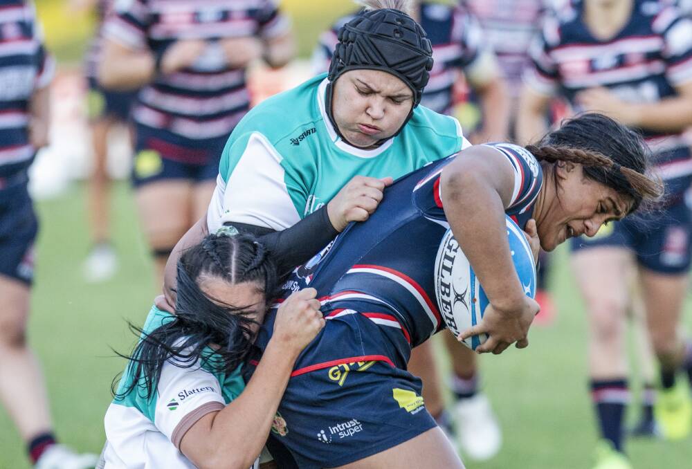 INSTANT IMPACT: Utility Candice Clay scored a try in the Hunter Wildfires' 20-0 win over Warringah on Saturday. Picture: Stewart Hazell