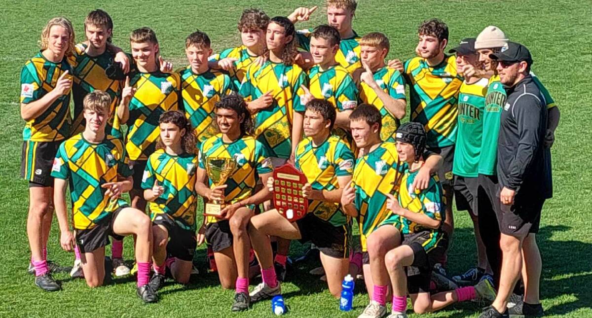 Hunter Sports High beat Tomaree High 12-8 in the final of the under-16 Steve Merrick Cup at No.2 Sportsground on Wednesday. Picture supplied.