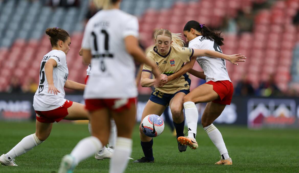 Promising Newcastle Jets midfielder Emma Dundas. Picture by Jonathan Carroll 