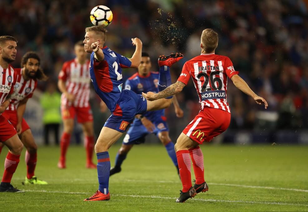 SCORPION KING: Riley McGree scored a goal from out of this world that went viral and help propel the Jets into the grand final. Picture: Sproule Sports Focus
