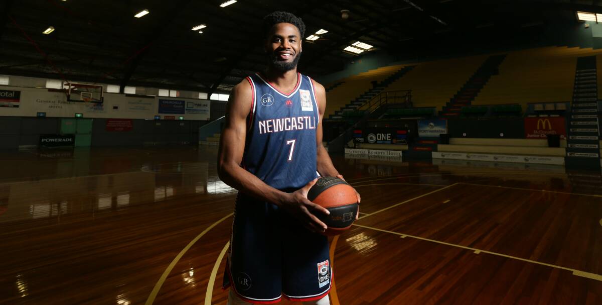 X-FACTOR: Newcastle Falcons import JaShaun Smith will make his NBL 1 East debut against Canberra on Sunday. Picture: Jonathan Carroll