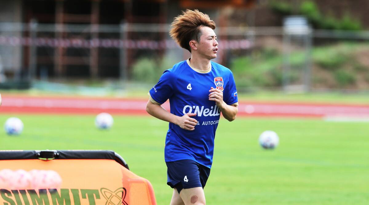 Japanese winger Manabu Saito is expected to make his debut for the Newcastle Jets away to Perth on Saturday night. Picture by Peter Lorimer