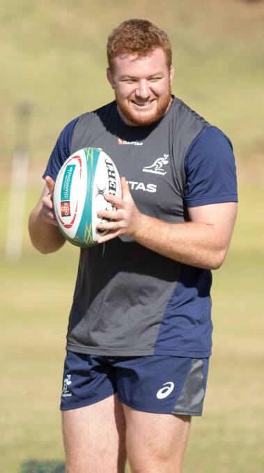 WALLABY: Harry Johnson-Holmes in South Africa ahead of his Test debut.