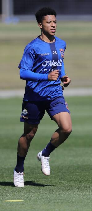 UP AND RUNNING: Sam Silvera at Jets training. Picture: Sproule Sports Focus