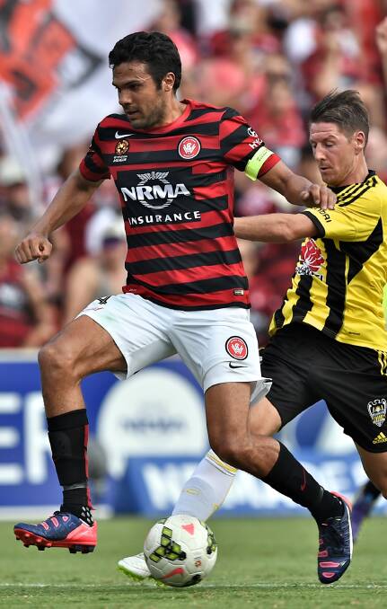 FRONT FOOT: Nikolai Topor-Stanley playing for Western Sydney. 