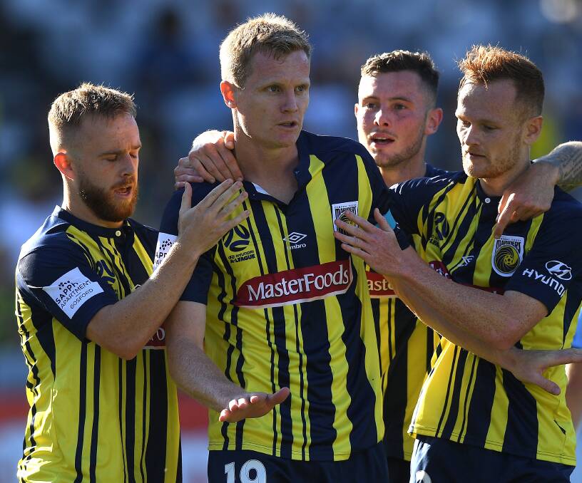 FRIENDLY FIRE: Captain Matt Simon is expected to lead the Central Coast Mariners in a trial against Charlestown City at Lisle Carr Oval on Tuesday, July 23. Picture: AAP