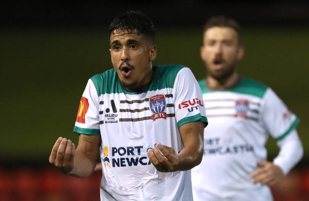 IN LIMBO: Jets midfielder Daniel Penha is waiting for the A-League match review panel to issue a suspension.