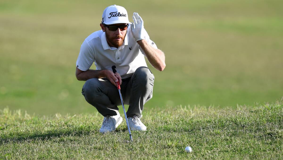 ON COURSE: Nick Flanagan carded a four-under 68 to move to 14 under and a share of the lead at the Victorian Open. Picture: David Tease (Golf NSW)