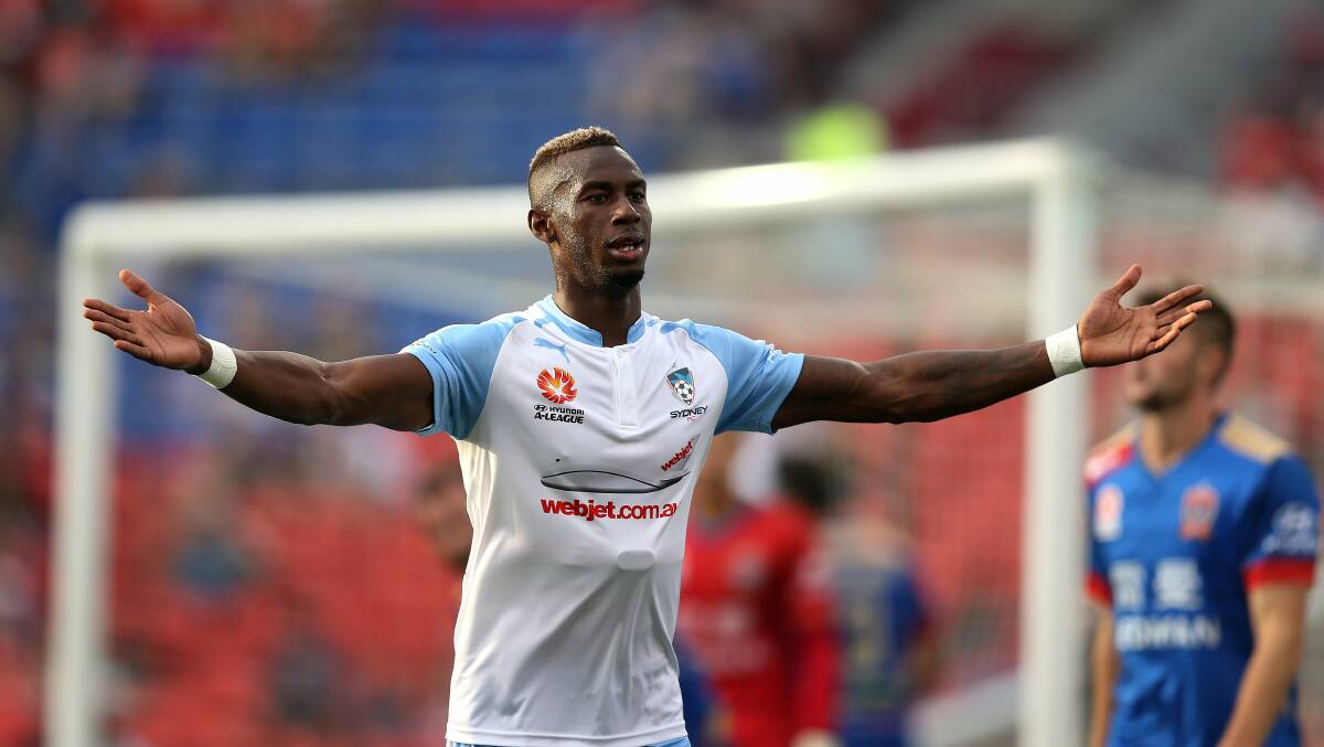ON BOARD: Bernie Ibini has signed a three-month contract with the Newcastle Jets. Picture: Marina Neil