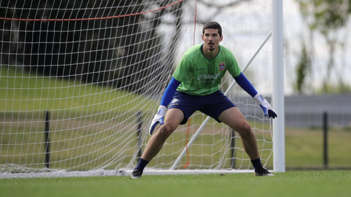 Michael Weier plans to make the Newcastle Jets No.1 goalkeeping position his own. Picture Jets Media