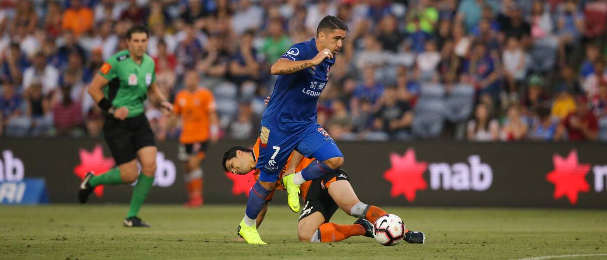 OUT OF THE BLOCKS: A good start to the campaign and an in-form Dimi Petratos will be key to the Jets' championship hopes. Picture: Jonathan Carroll