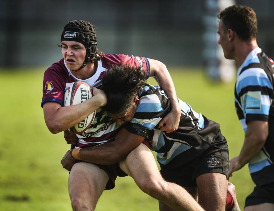 REWARDED: University centre Brady Mather was among 11 Newcastle players selected in the NSW Country Colts squad. Picture: Marina Neil