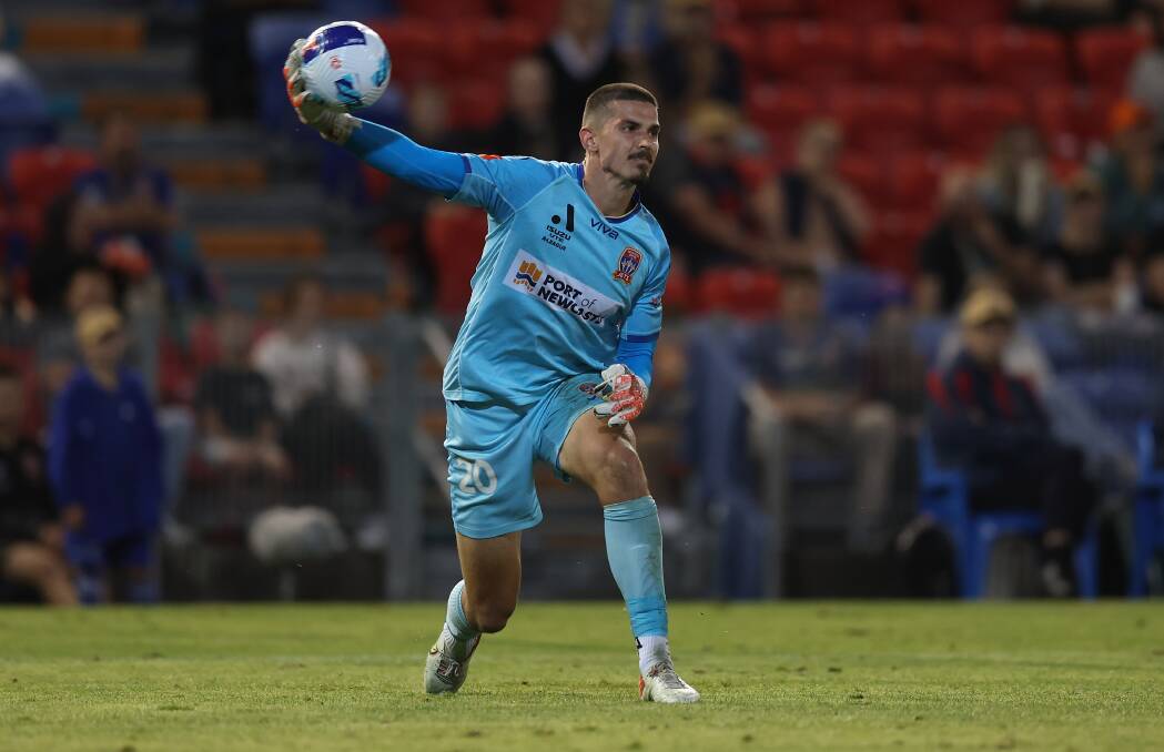 OPPORTUNITY: Michael Weier was outstanding in goals for the Jets in the 2-0 loss to Adelaide United in the Australia Cup. Picture: AAP 