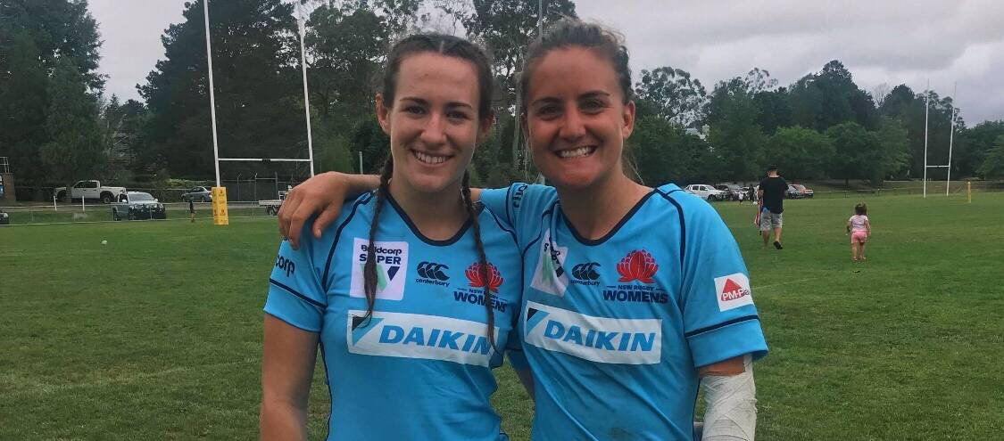 DYNAMIC DUO: Maya Stewart and Katrina Barker will line up for the NSW Waratahs in the Super W final on Sunday. 