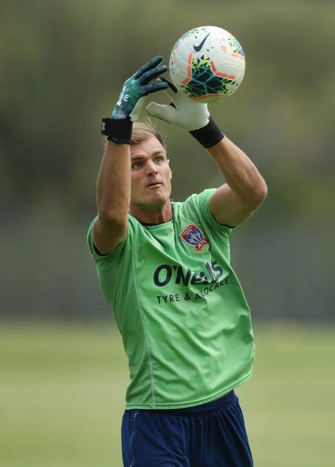 ON THE BALL: Lewis Italiano will start in goals for the Jets against Melbourne City on Saturday. Picture: Marina Neil
