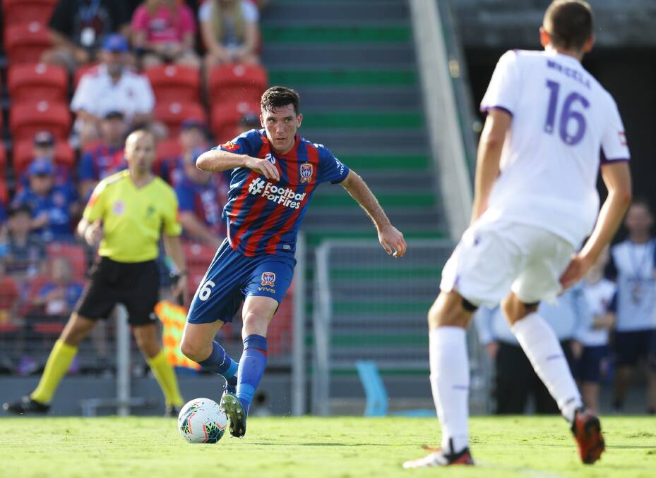 LOOKING AHEAD: Rising star Matt Millar has purchased a house in Newcastle and is keen for a long-term future with the Jets. Picture: Jonathan Carroll 