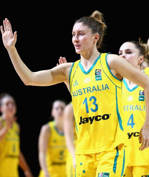 HIGH FIVE: Katie Ebzery is set to play a key role for the Opals against Serbia.