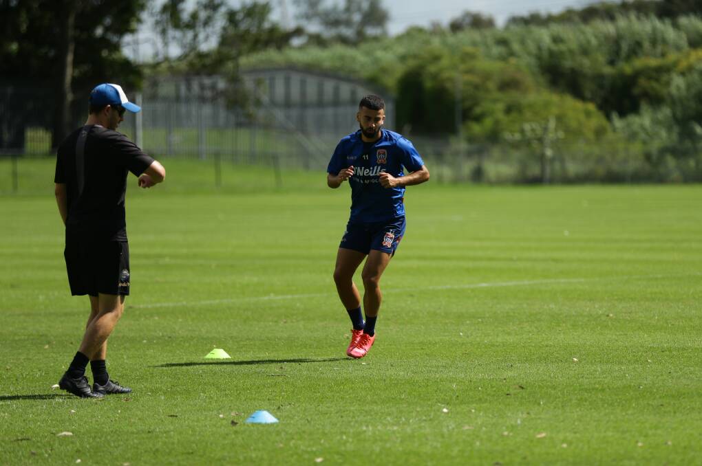 IN DOUBT: Jets playmaker Ramy Najjarine will have a fitness test at training on Saturday morning before the squad is finalised to travel to Brisbane. Picture: Jonathan Carroll