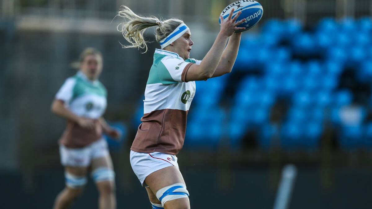 RAPID RISE: Hunter Wildfires lock Kate Holland will be a key figure for NSW Country against Canberra and Sydney Gold this weekend. Picture: Marina Neil