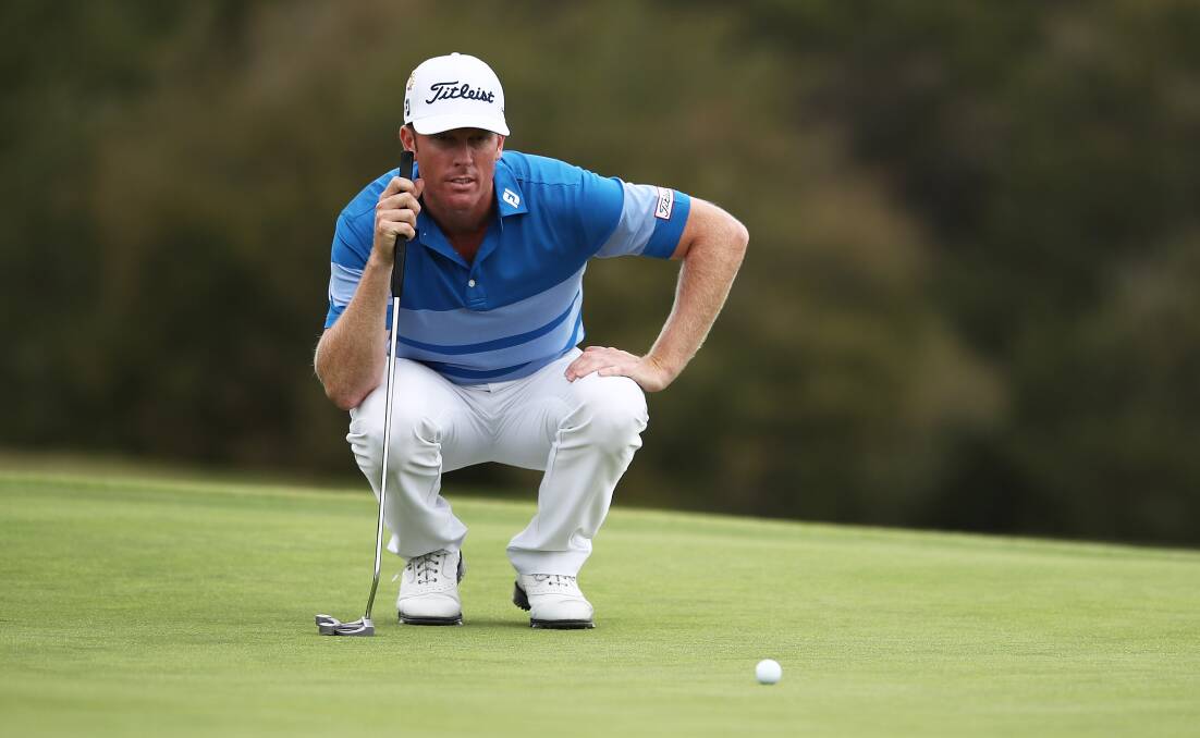 RELIEVED: Andrew Dodt surveys a putt. The Charlestown based professional hopes to make the most of a late entry into the NSW Open which starts at Twin Creeks on Thursday. Picture: Getty Images