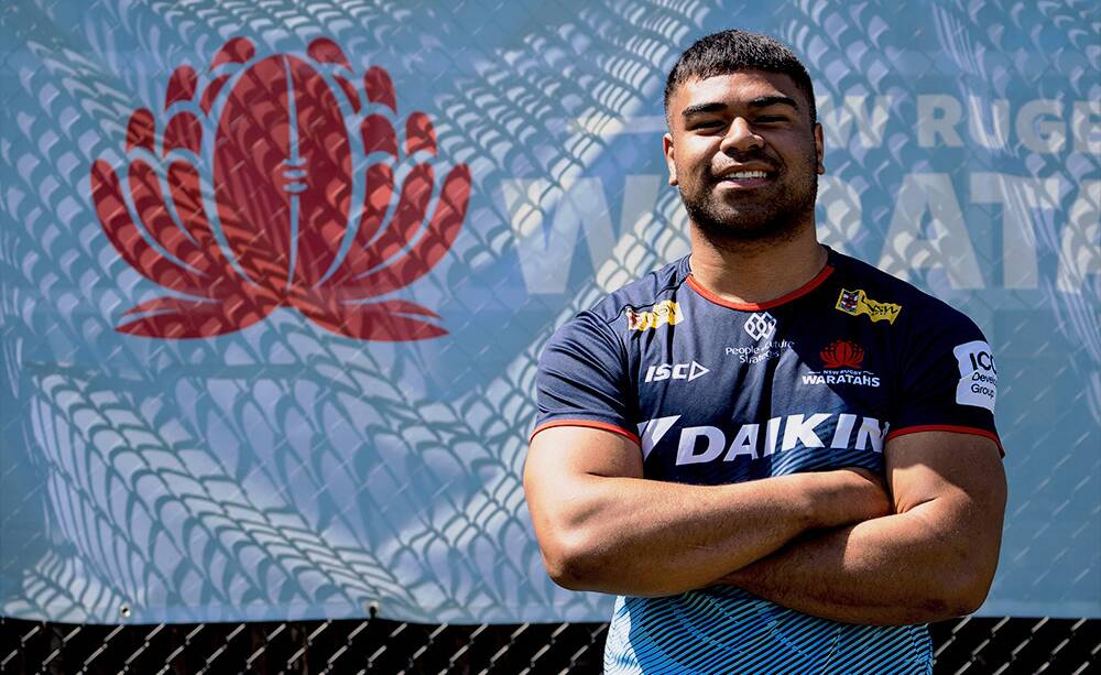 HIGH HOPES: Powerhouse No.8 Lona Halaholo will adda new dimession to the Wildfires pack. Picture: NSWRU 