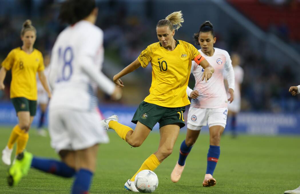 PRIMED: Matildas midfielder Emily van Egmond. 