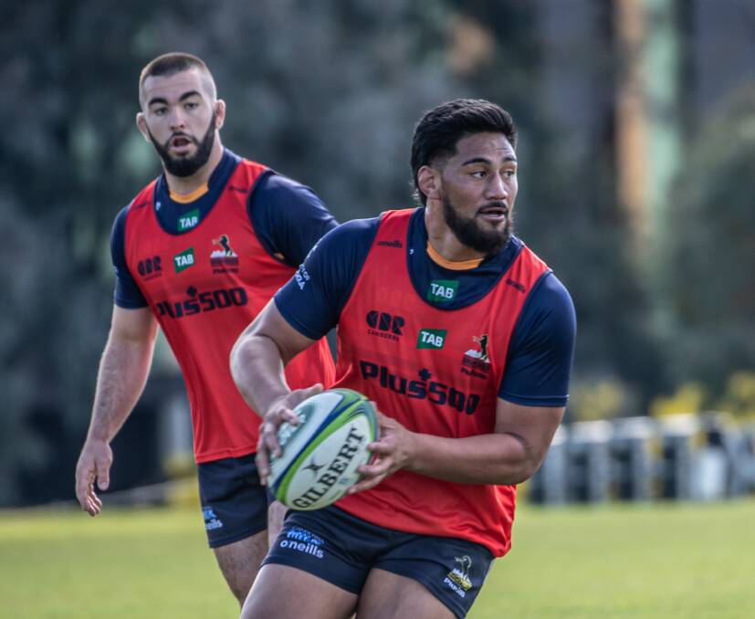 CALL-UP: Wildfires back-rower Henry Stowers at ACT Brumbies training . Picture: Karleen Minney.