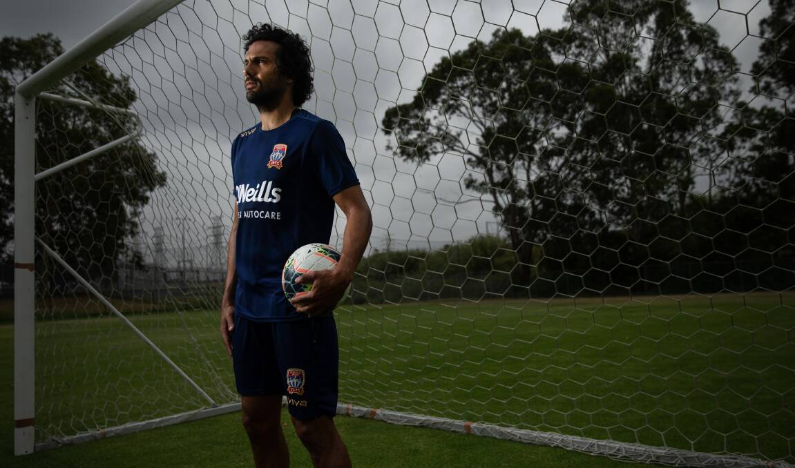 MILESTONE MAN: Nikolai Topor-Stanley will become the third player in A-League history to play 300 games when the Jets host Melbourne City on Sunday. Picture: Marina Neil