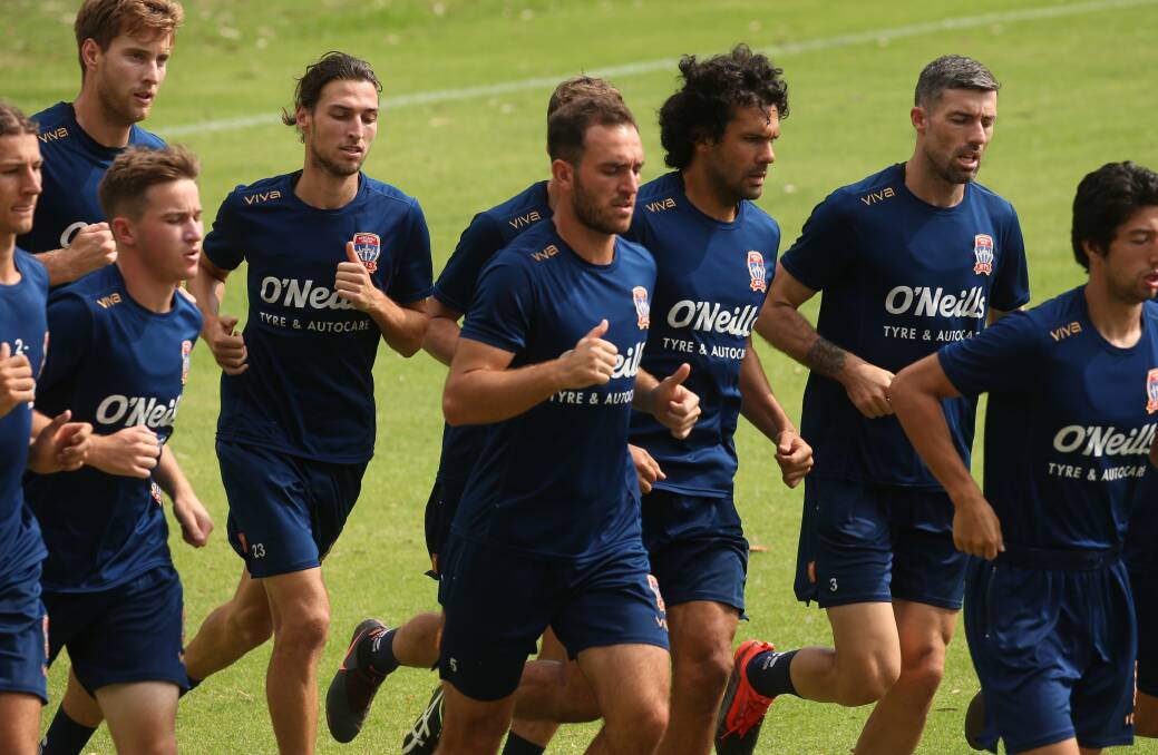 ON HOLD: Newcastle Jets players and staff have been stood down as part of the fallout from the COVID-19 crisis which has forced the A-League to be postponed. Picture: Simone De Peak