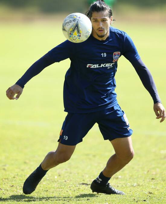 CHANCE: Kosta Petratos has played off the bench in the three games for the Jets. Picture: Jonathan Carroll 