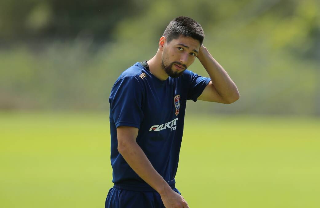 WAITING IN THE WINGS: Makis Petratos could be in line for his A-League debut in the Jets' season-opener against Central Coast in round two. Picture: Jonathan Carroll