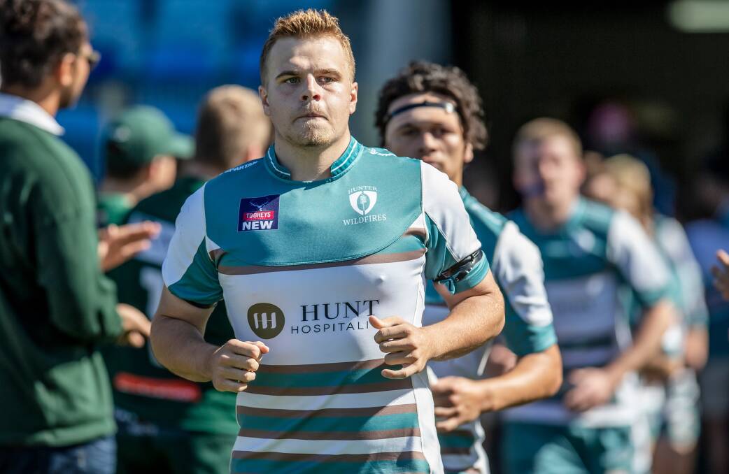 ON HOLD: Hooker Matt Baggs leads the Hunter Wildfires colts out to take on Randwick at No.2 Sportsground on Saturday. The Wildfires made the decision on Tuesday to withdraw from the Sydney colts competition. Picture: Stewart Hazell
