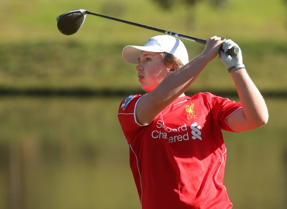 IN THE SWING: Harry Atkinson is playing in the Greg Chalmers Junior Masters. 