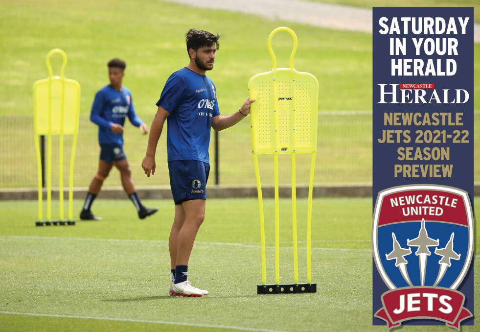READY TO ROLL: Midfielder Kosta Grozos is excited at the prospect of making his A-League debut for the Jets against the Mariners at McDonald Jones Stadium on Sunday. Picture: Simone De Peak 