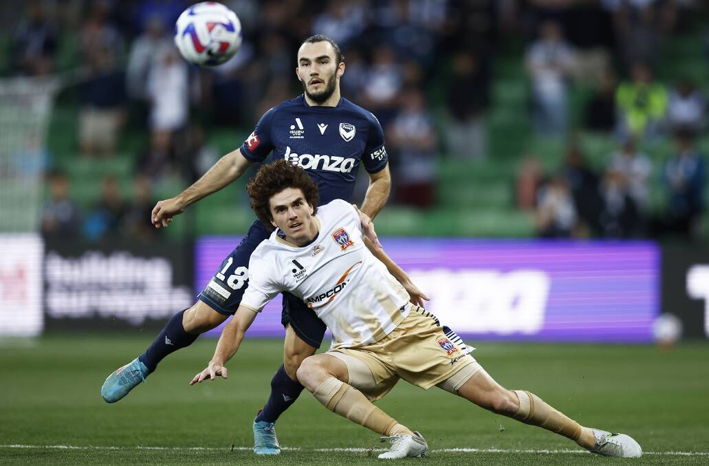 Nic D'Agostino scored a goal in Melbourne Victory's 4-0 win over the Newcastle Jets at AAMI Park on Friday night. Picture Getty Images