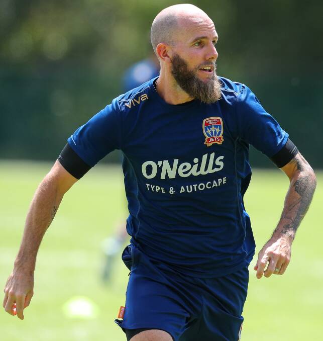ON DECK: Jeremy Brockie is training with the Jets in the hope of returning to the club. Picture: Max Mason-Hubers
