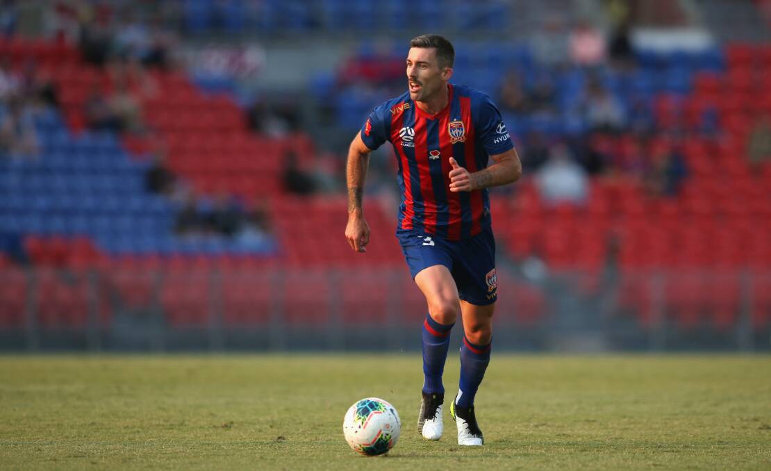 LOOKING FORWARD: Home-grown striker Jason Hoffman believes the best is still ahead after signing a two-year extension with the Newcastle Jets. The Jets are away to Adelaide United on Sunday. Picture: Getty Images 