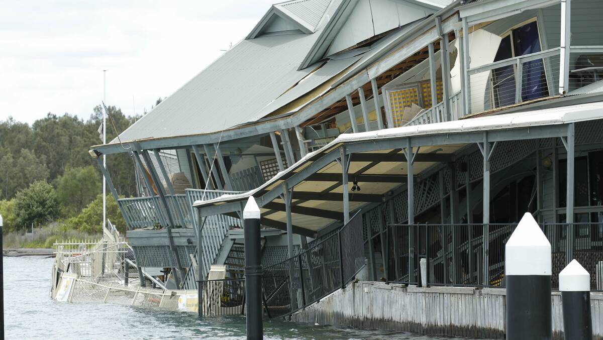 SAFETY CONCERN: The Pelican Marina, which collapsed earlier this month, was inspected on several occasions by SafeWork NSW. Picture: Max Mason-Hubers