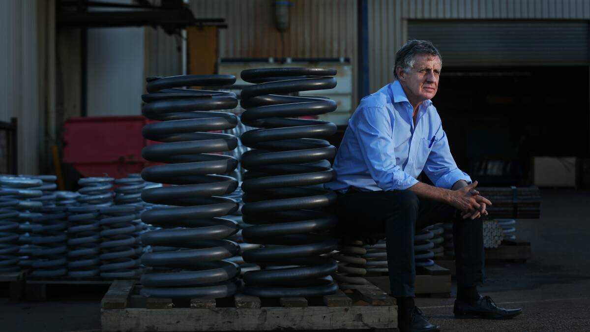 FRUSTRATED: Simon Crane, the managing director of Lovells Springs, at the company's headquarters in Carrington. PICTURE: Simone De Peak