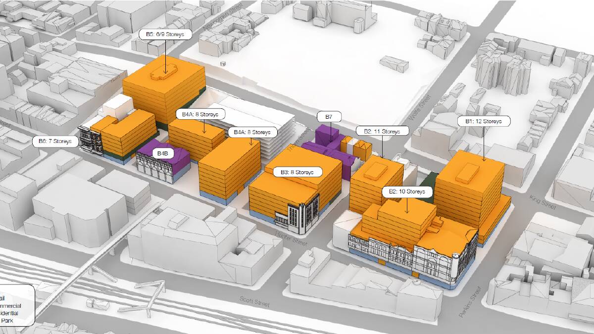 APPROVED: The concept plan for UrbanGrowth's revised building heights.  