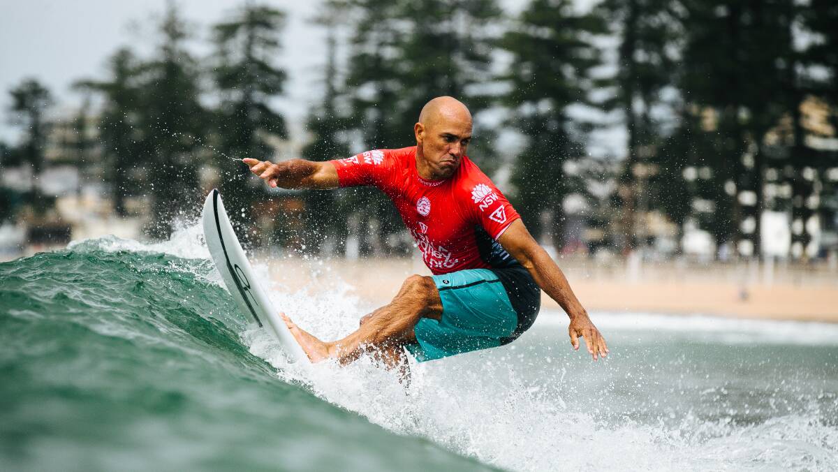 THE GREATEST: American surfing legend Kelly Slater competing at Manly in 2019. Picture: WSL/Matt Dunbar