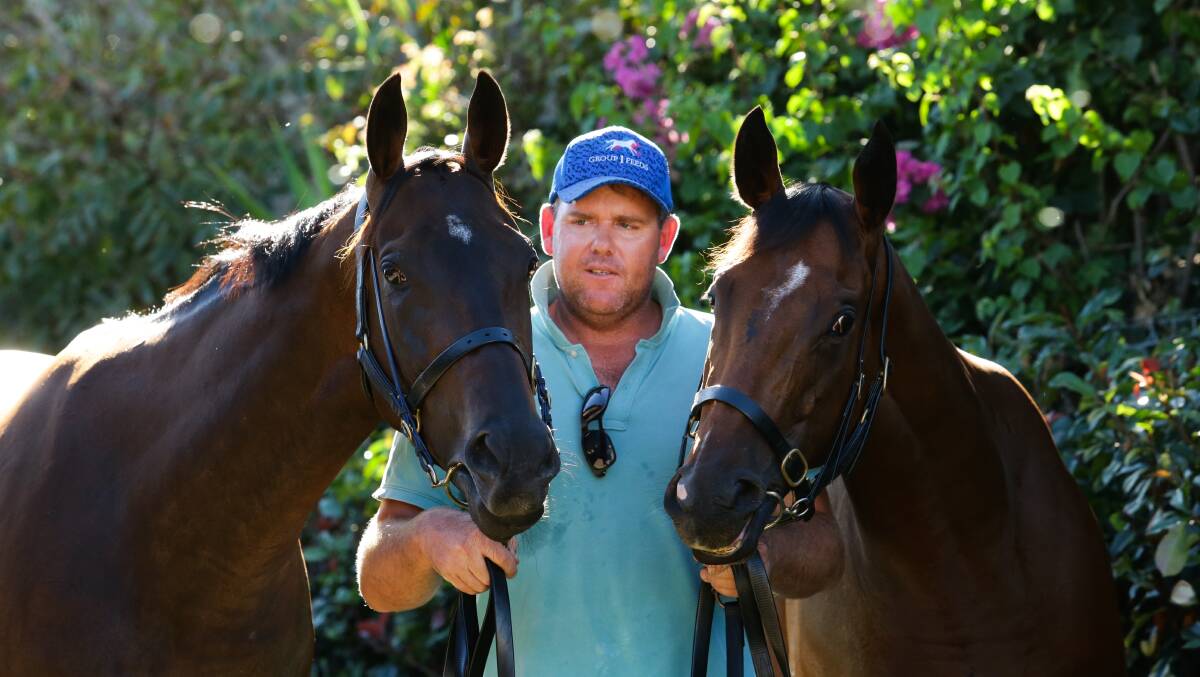 Ben Smith with group 1 winners In Her Time and El Dorado Dreaming. Picture: Jonathan Carroll
