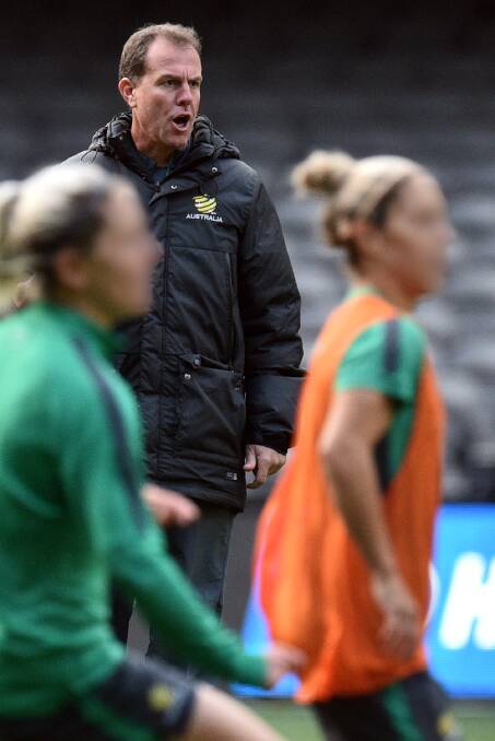 HITTING BACK: Sacked Matildas coach Alen Stajcic during his time in charge of the women's national side. Picture: AAP